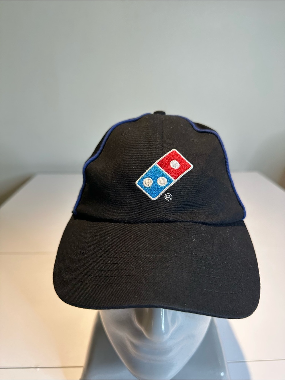 Kids Black Logo Baseball Cap with Blue Trim - Picture 1 of 8